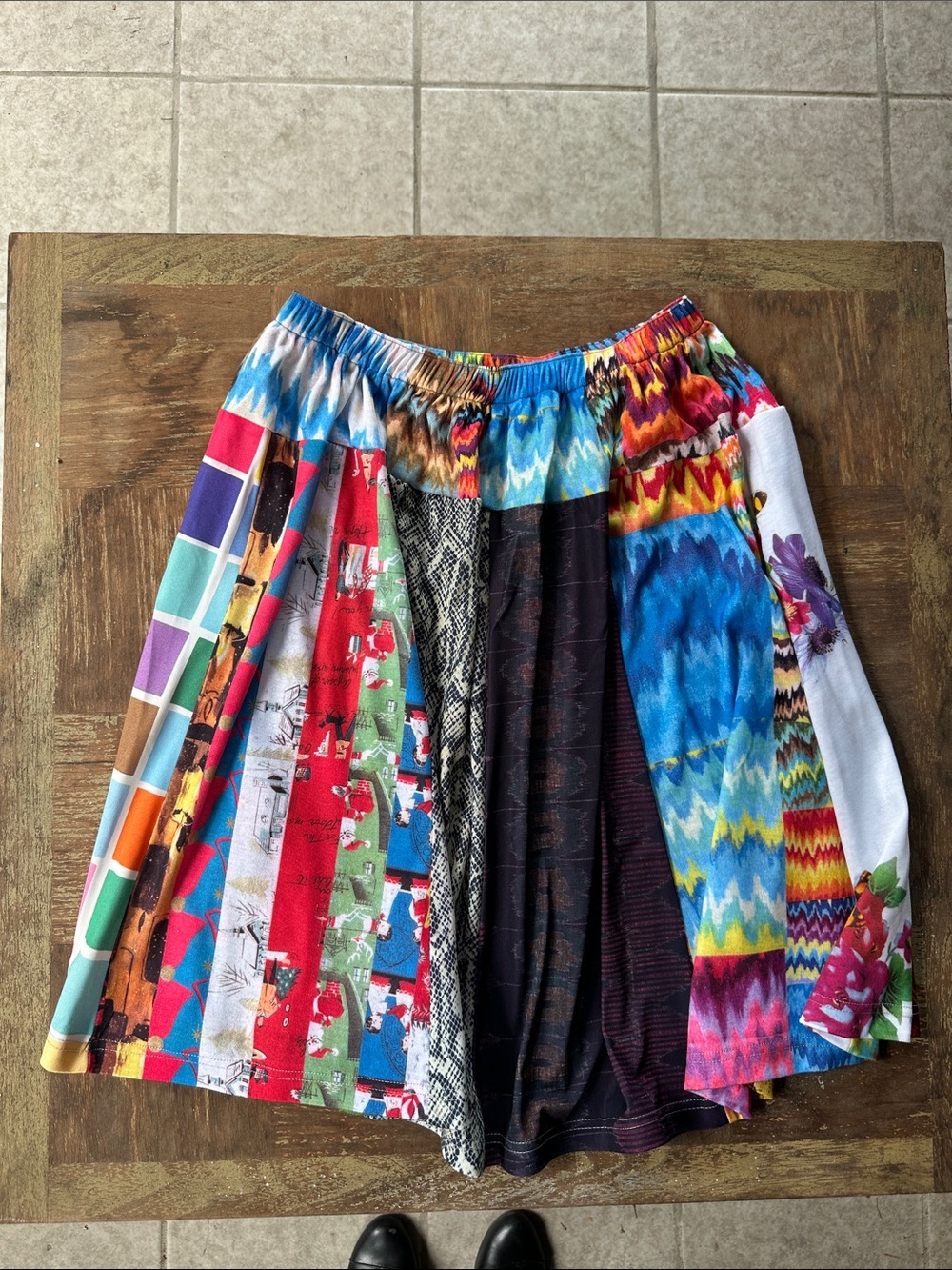 Todd Oldham Maker’s ShopMulticolor Patchwork Circle Skirt with Elastic Waistband